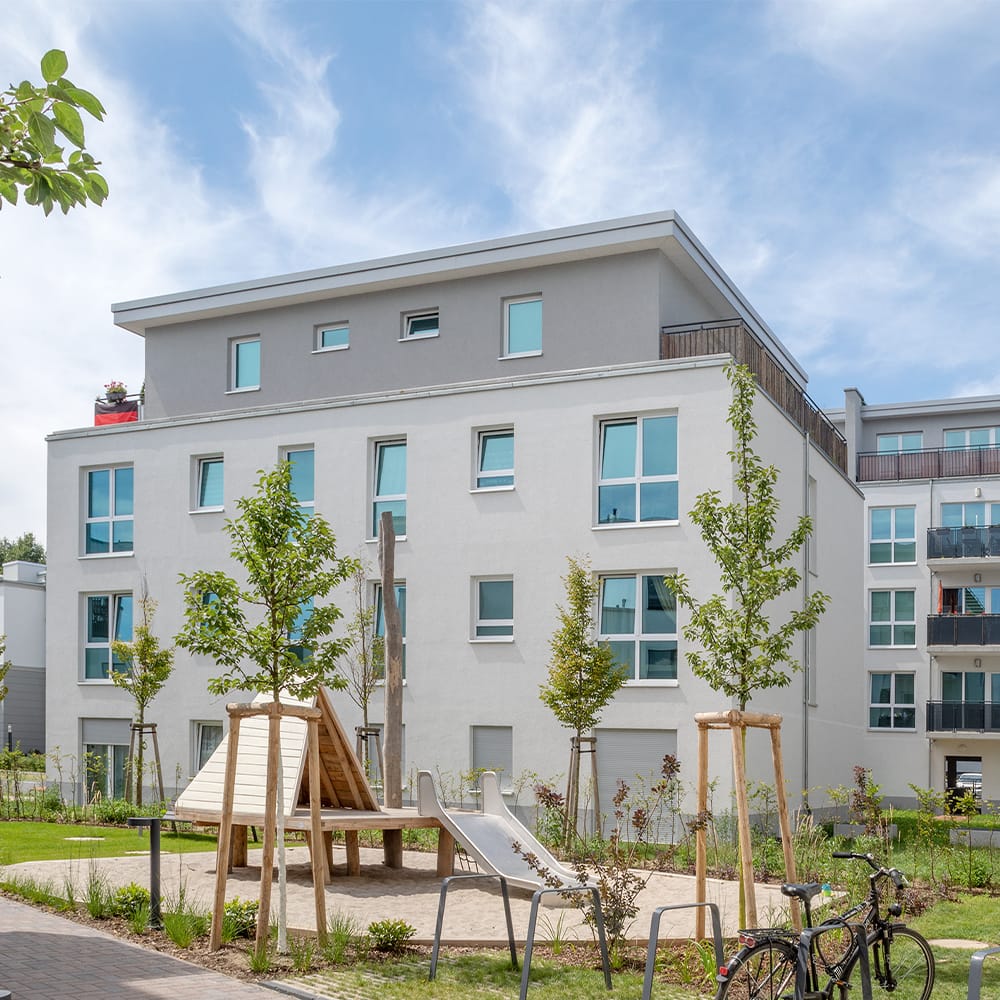 Spielplatz vor dem Neubau der Reichenberger Straße